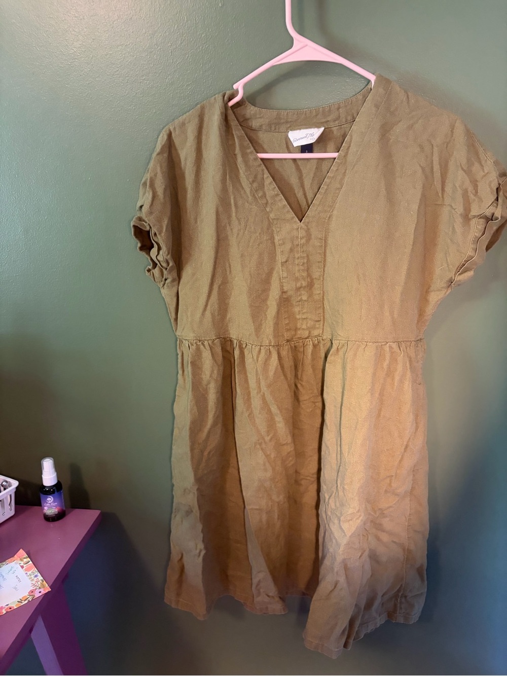 Universal Thread Olive V-Neck Casual Girls Dress